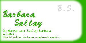 barbara sallay business card